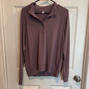 Threads 4 Thought Dusty Mauve Button-Neck Pullover